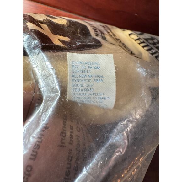 1998 Taco Bell Dog Plush Chihuahua Talking Toy Dog Sealed Mexican Restaurant - Picture 7 of 8